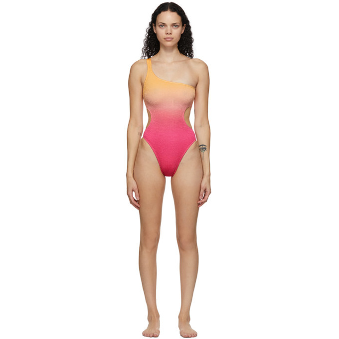 Photo: BOUND by Bond-Eye Pink and Orange The Milan One-Piece Swimsuit