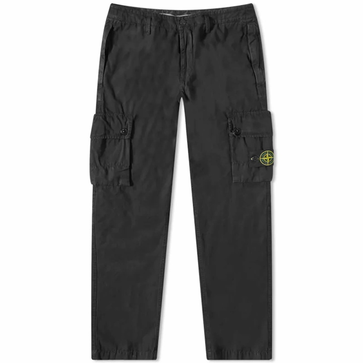 Photo: Stone Island Men's Brushed Cotton Canvas Cargo Pant in Charcoal