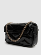 GUCCI Super Mini Gg Marmont Patent Leather Bag