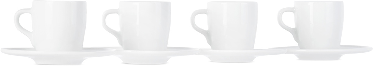 Alessi Itsumo Espresso Cup & Saucer Set, 4 pcs