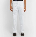 Raf Simons - Embroidered Cotton-Twill Trousers - White
