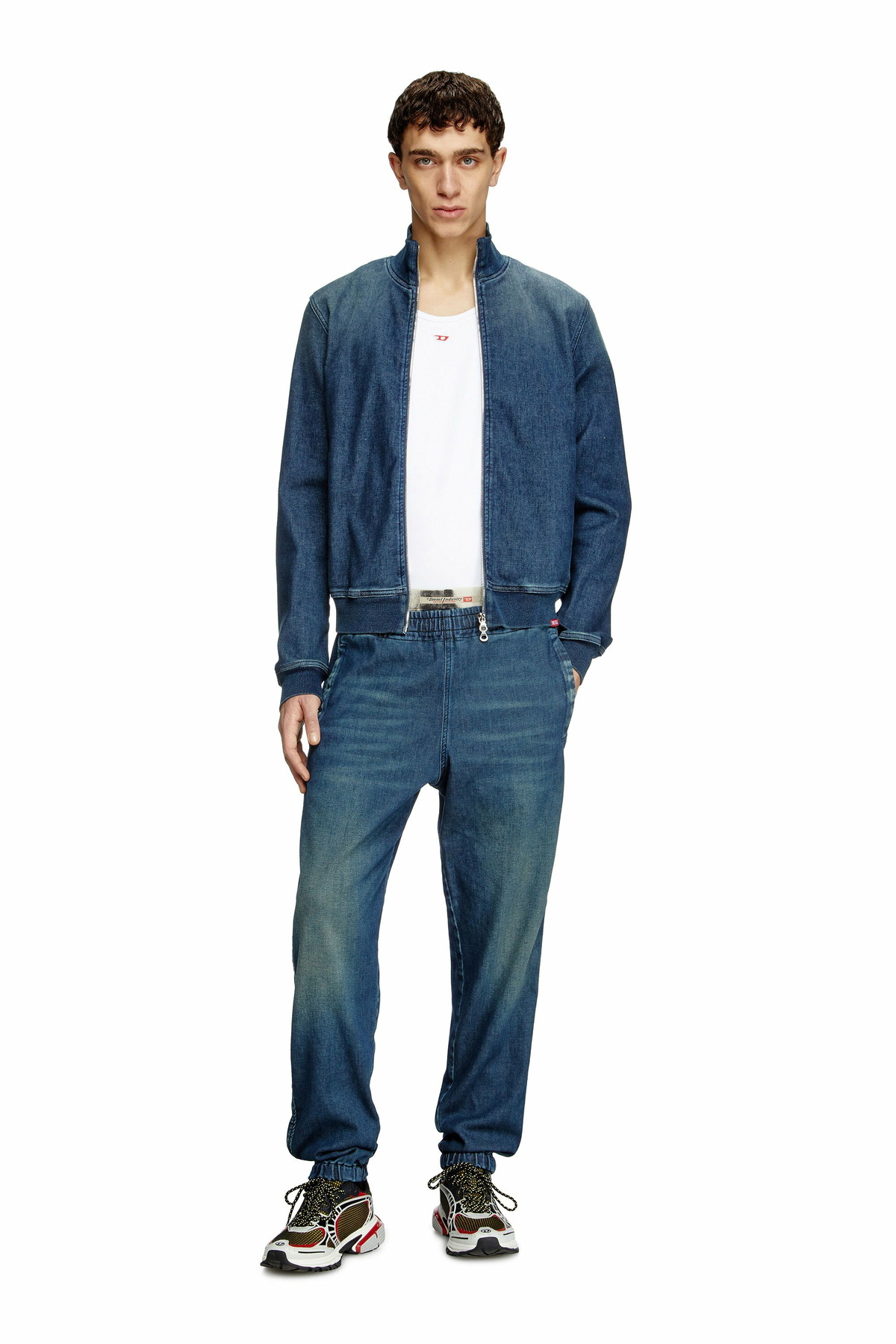 Diesel Slim D-Labb Track denim - Jeans - Unisex - Blue