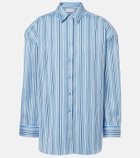 The Frankie Shop Oana striped cotton-blend shirt