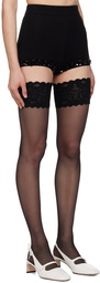 SHUSHU/TONG Black Sequinned Shorts