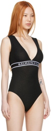 Balmain Black Lurex Bodysuit