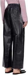 Gabriela Coll Garments SSENSE Exclusive Navy No.249 Leather Pants
