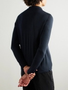 Saman Amel - Slim-Fit Wool Polo Shirt - Blue
