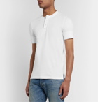 TOM FORD - Slim-Fit Cotton-Jersey Henley T-Shirt - White