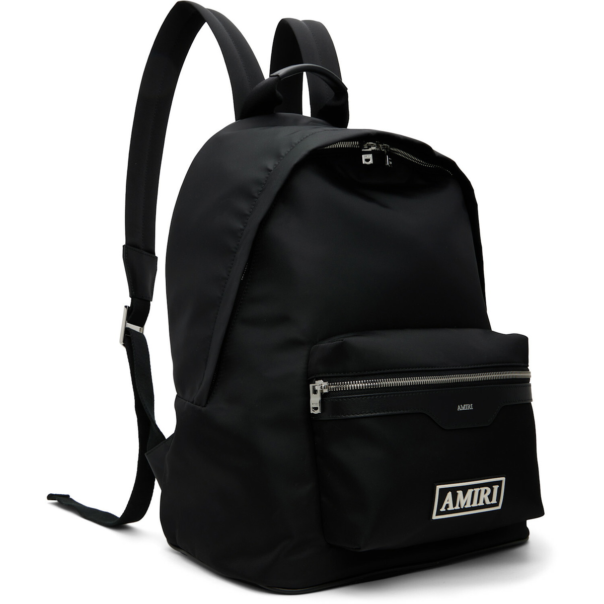 AMIRI Black Logo Patch Nylon Backpack