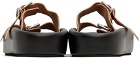 MM6 Maison Margiela Black & Gray Leather Sandals