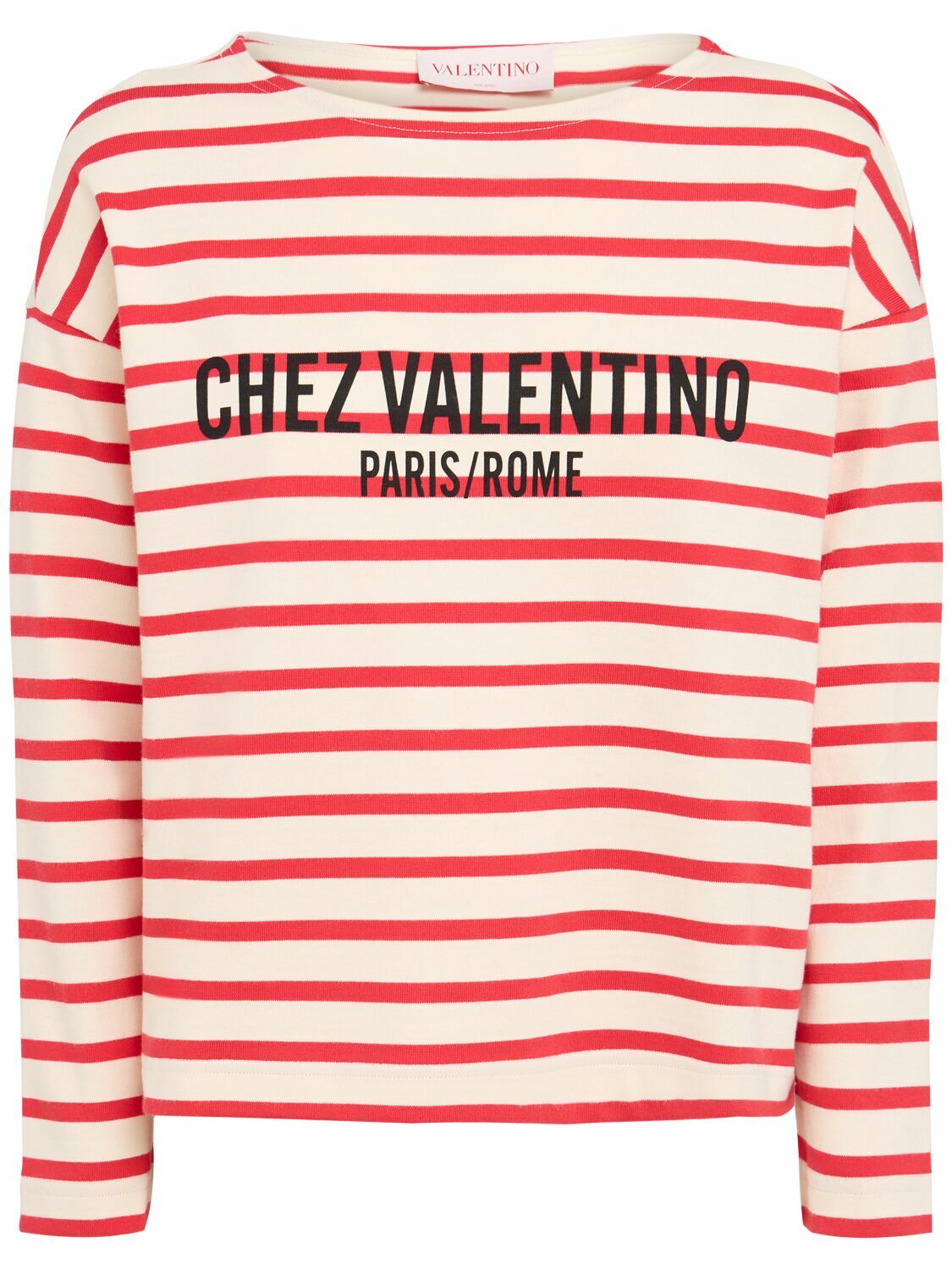 Tシャツ・カットソー STRIPED CHEZ VALENTINO LONG-SLEEVES T-SHIRT Chez Valentino striped longsleeve Valentino Garavani for