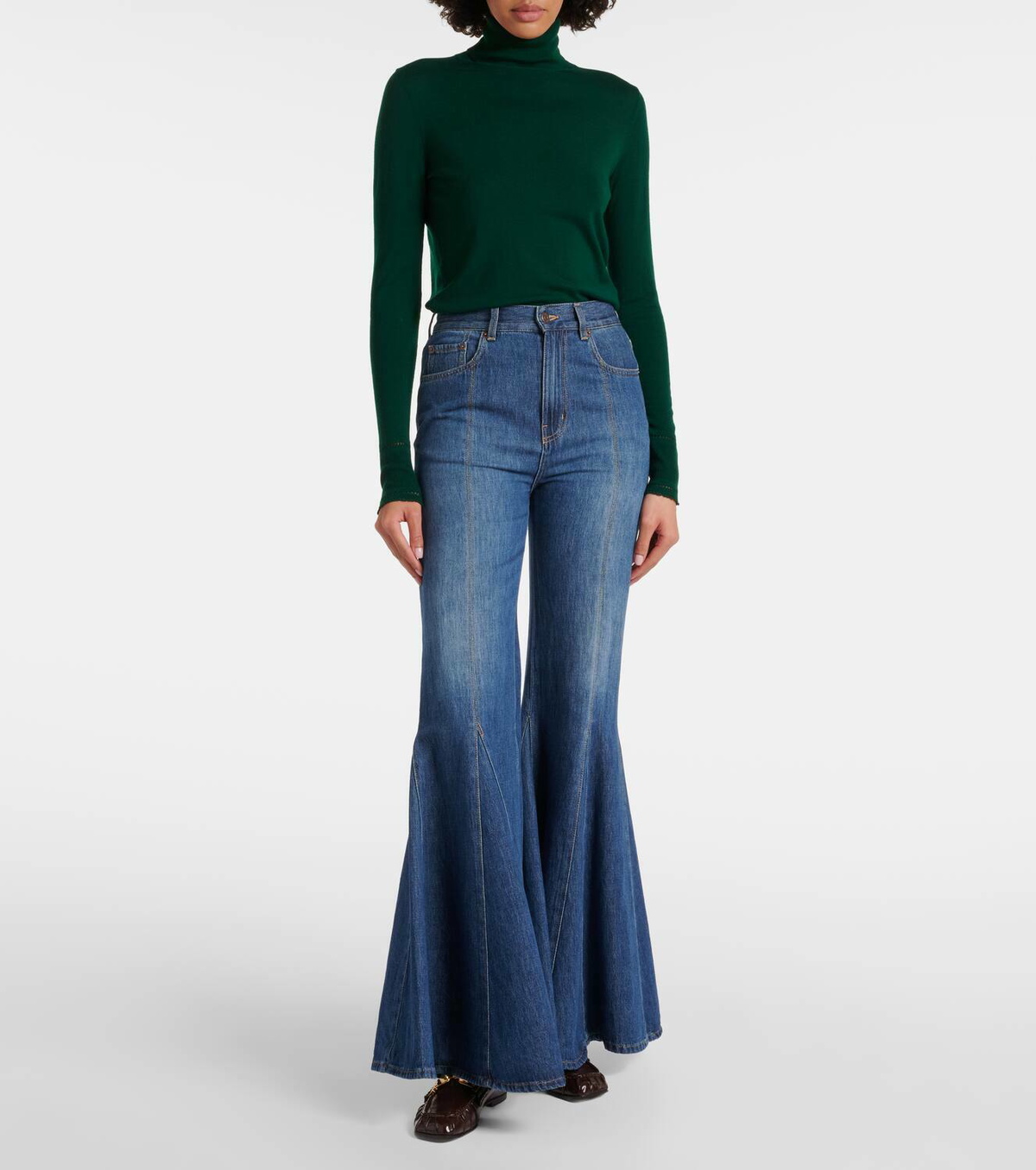 Chloé Miles embellished leather loafers