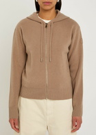 Moncler Hooded Wool and Cashmere-blend Cardigan Cream