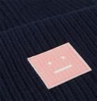 Acne Studios - Logo-Appliquéd Ribbed Wool Beanie - Blue