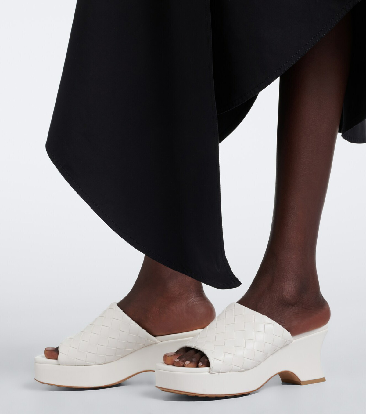 Bottega Veneta Rosita Intrecciato leather wedge mules