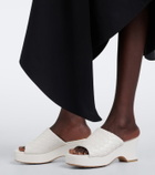 Bottega Veneta Rosita Intrecciato leather wedge mules
