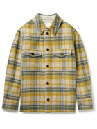 Isabel Marant - Oversized Checked Wool-Blend Felt Overshirt - Yellow