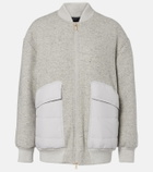 Eleventy Herringbone wool-blend down jacket