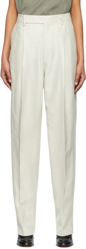 Photo: Filippa K Off-White Organic Cotton Trousers