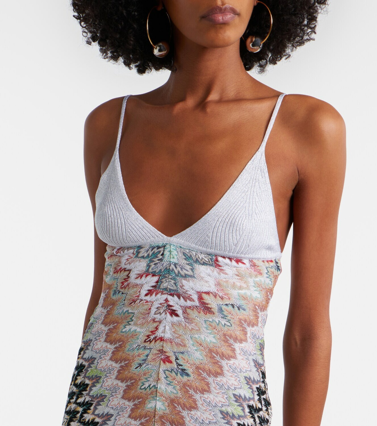 Missoni Zigzag lamé midi dress