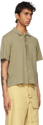 Jacquemus Khaki 'La Chemise Maille' Short Sleeve Cardigan