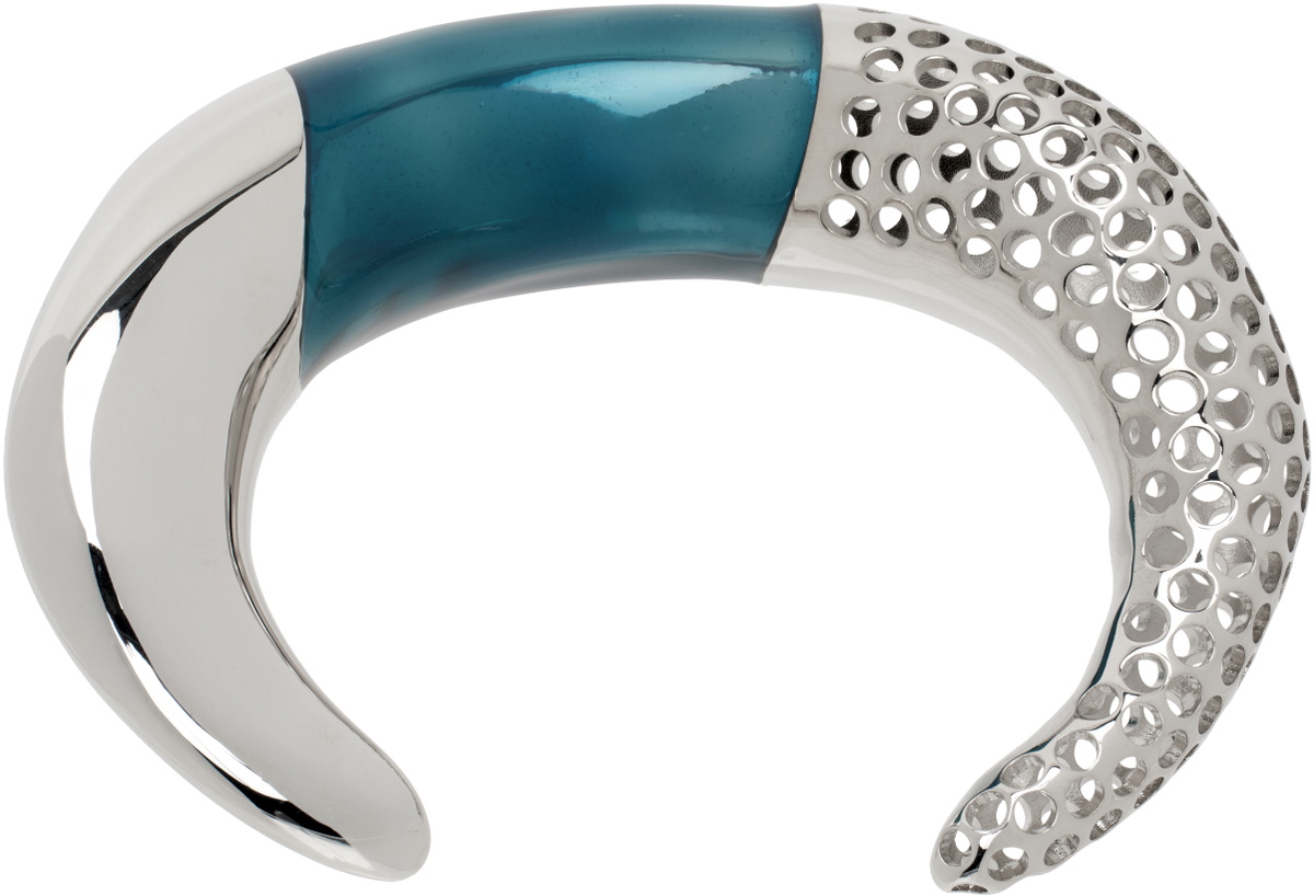 Kiko Kostadinov Silver & Blue Liber Bracelet
