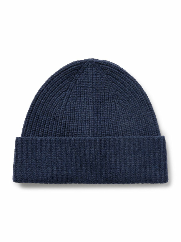 Photo: Blue Blue Japan - Ribbed Wool and Cashmere-Blend Beanie