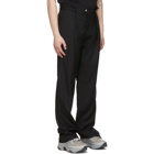 C2H4 Black Filtered Reality Folded Waist Tailored Trousers