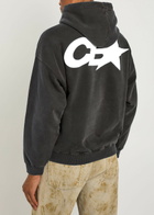 Cole Buxton Star Racing Hooded Printed Cotton Sweatshirt Black