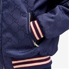 Gucci Men's Interlocking Logo Bomber Jacket in Navy