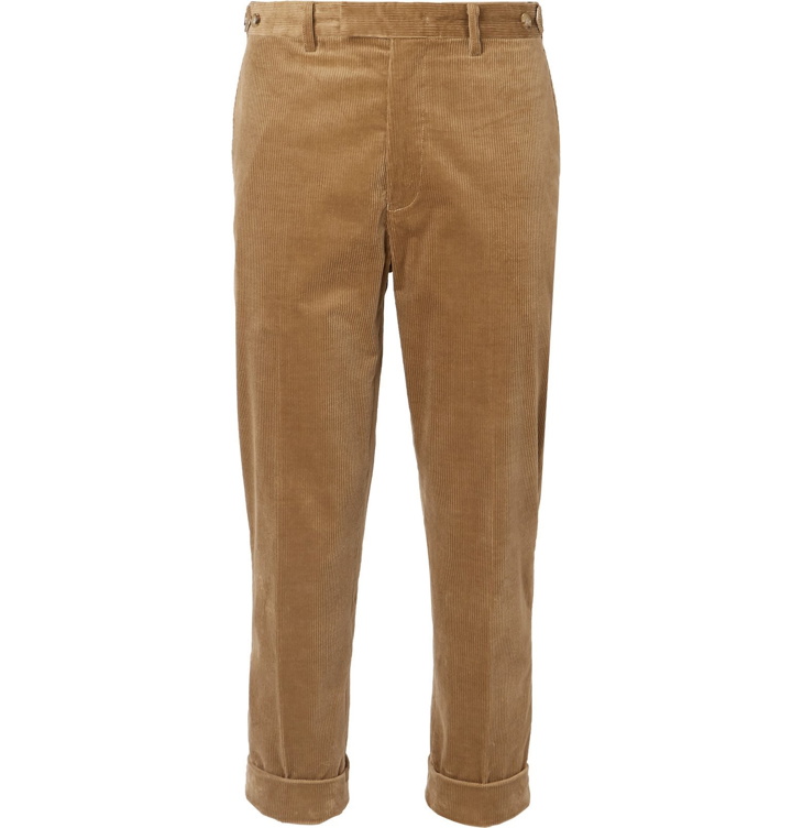 Photo: Beams Plus - Cropped Cotton-Blend Corduroy Trousers - Neutrals