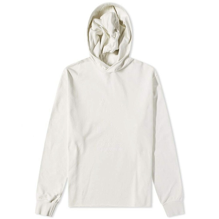 Photo: Maison Margiela Men's Embroidered Numbers Logo Hoody in Chalk