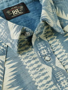 RRL - Indigo-Dyed Printed Cotton-Jersey Shirt - Blue