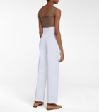 Alaïa High-rise cotton gabardine pants