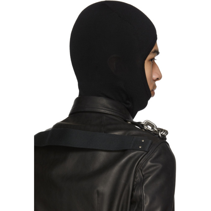 Rick Owens Black Wool Skull Balaclava Rick Owens