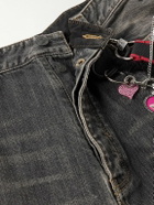 Balenciaga - Wide-Leg Embellished Jeans - Gray