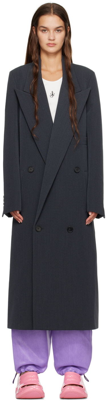 JW Anderson Gray Longline Coat JW Anderson