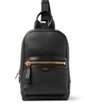 TOM FORD - Full-Grain Leather Sling Backpack - Black