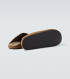 The Row Hudson suede mules
