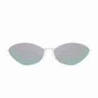 Balenciaga Eyewear Balenciaga Bb0350s Linea Extreme 004 Silver Sunglasses