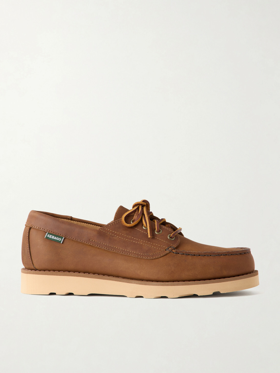 Sebago - Askook Waxed-Leather Boat Shoes - Brown