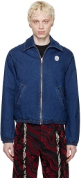 Fiorucci Blue Zip-Up Denim Jacket