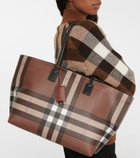 Burberry - Medium checked canvas tote