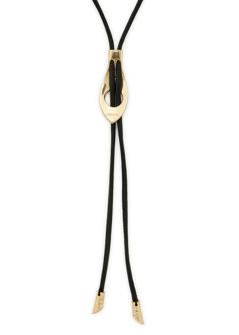 Lemaire Snake Bolo Tie Nappa Necklace - Gold - One Size