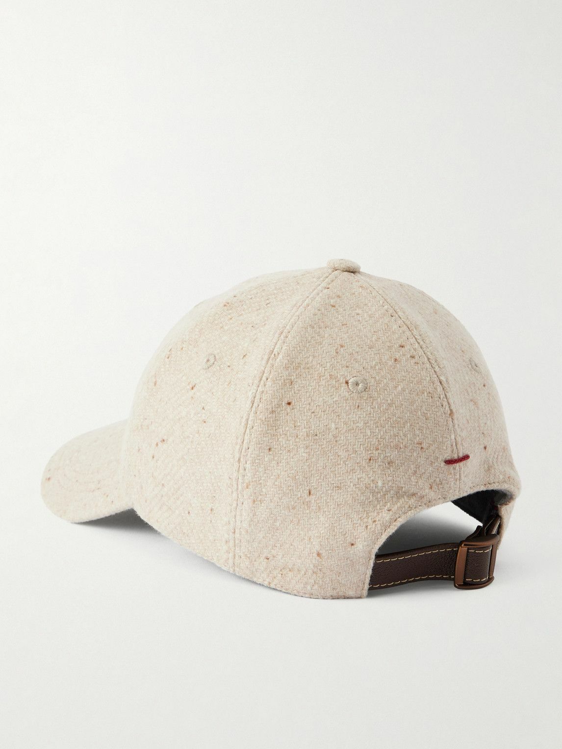 Brunello Cucinelli - Logo-Embroidered Wool and Cashmere-Blend Baseball Cap - Neutrals