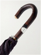 Francesco Maglia - Striped Chestnut Wood-Handle Umbrella