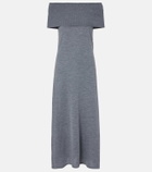 Jardin des Orangers Off-shoulder virgin wool maxi dress