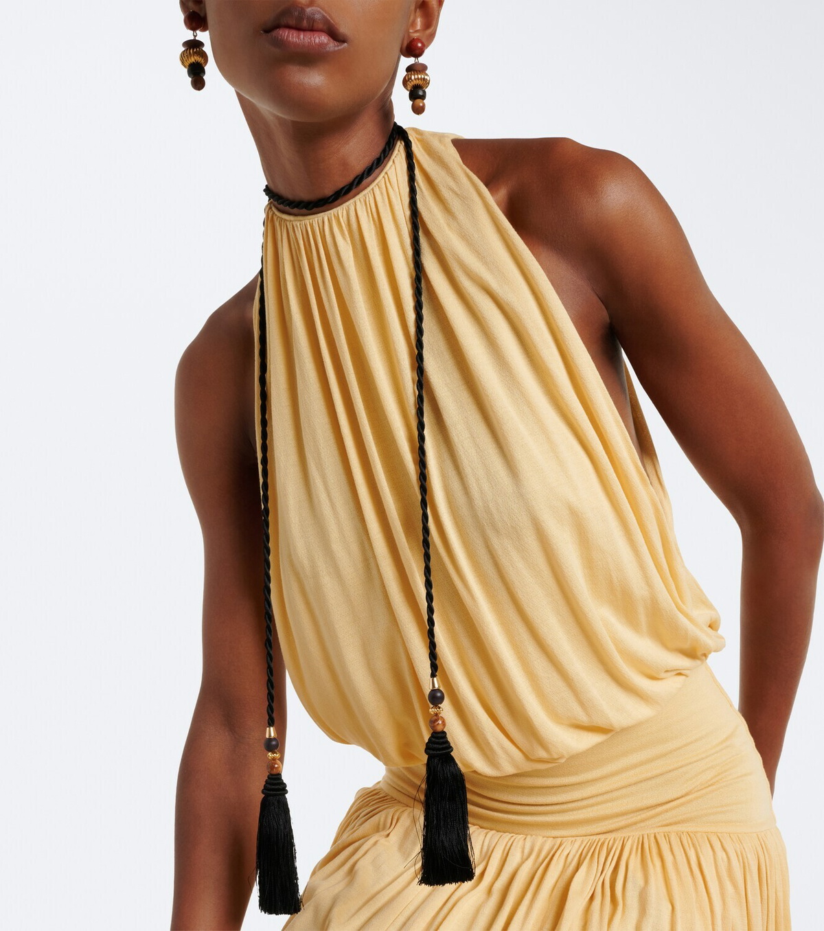 Jennifer Behr Gigi 18kt gold-plated braided belt