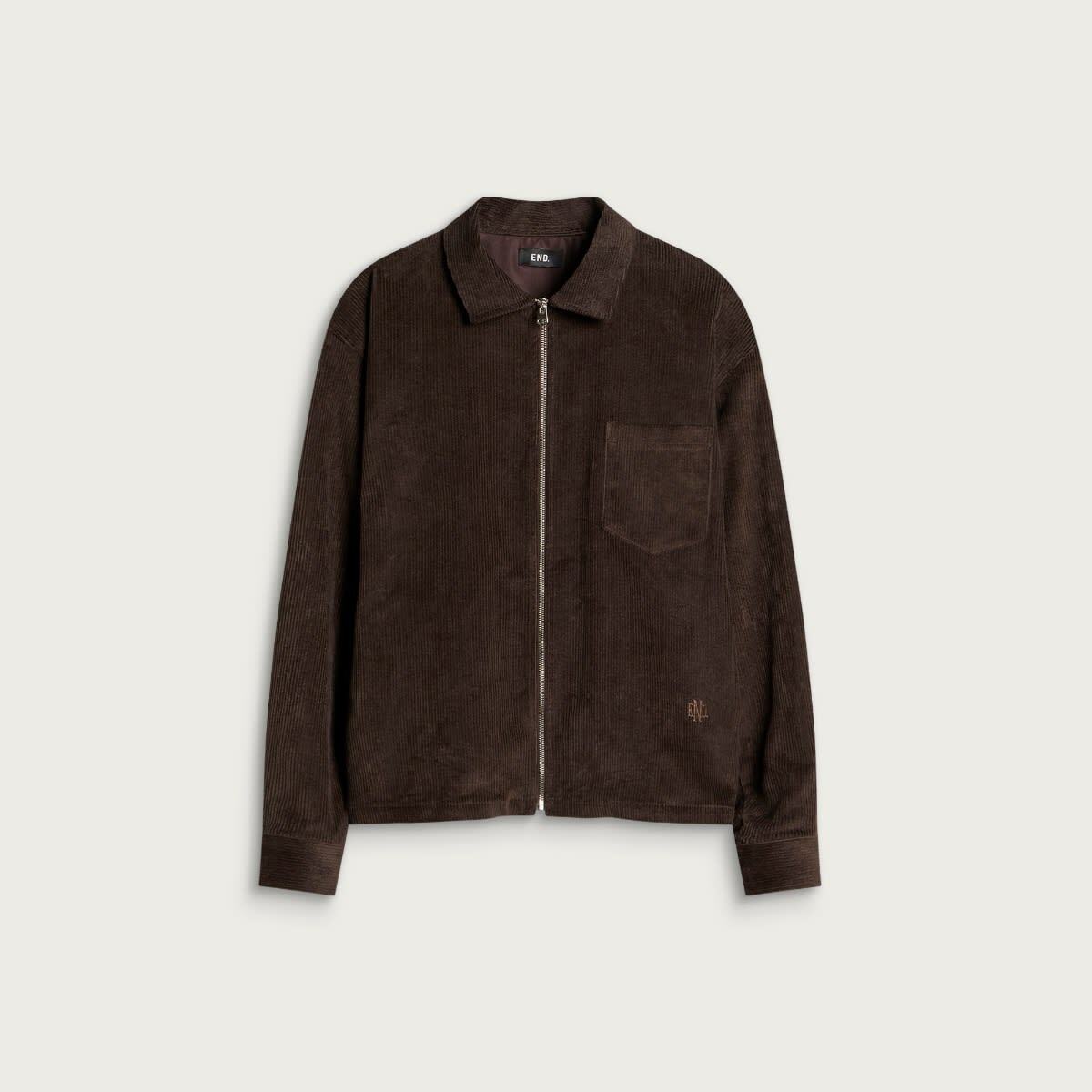 END. Men's Ridge Shirt in Bitter Chocolate