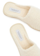 Gabriela Hearst Bristol Cashmere Bouclé Slipper Flats White